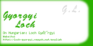 gyorgyi loch business card